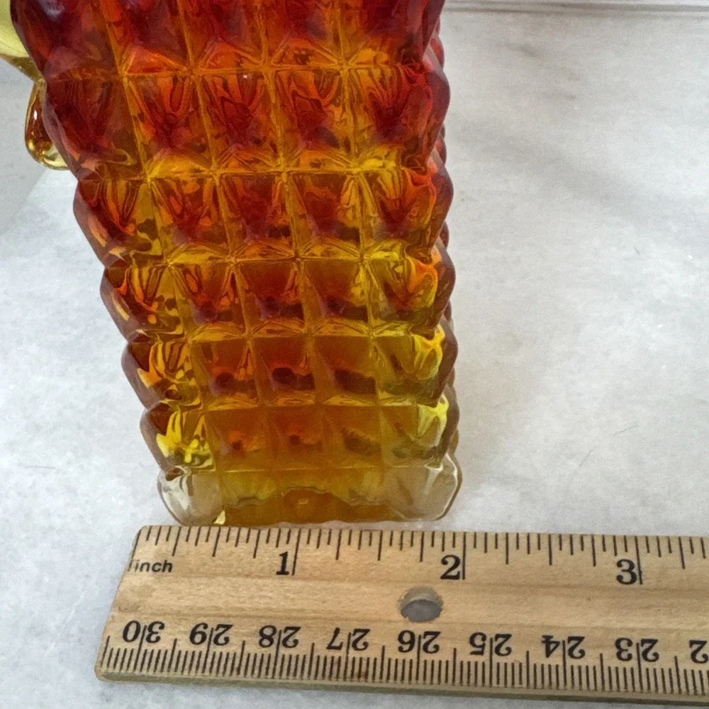 Vintage Amberina Glass Small Pitcher- 6